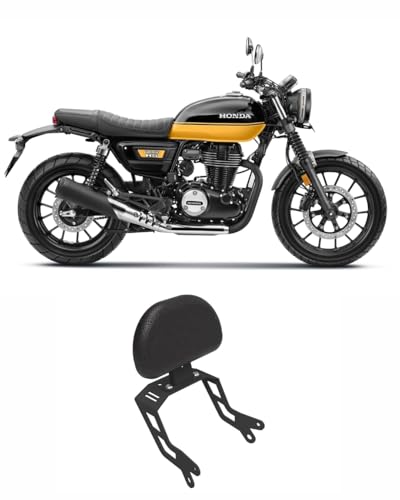 Auto Infinity 2 IN 1 Backrest Compatible With Honda CB350-RS (Black, Pack of 1)