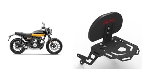 Auto Infinity Backrest with Luggage Rack Compatible with Honda CB350-RS (4in1) | Updated - 2025 (Black, Pack of 1)