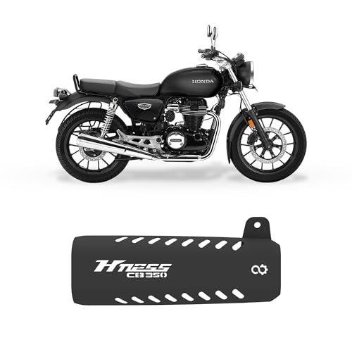 Auto Infinity Exhaust Guard Compatible with Honda CB350-H’Ness (Black, Pack of 1)