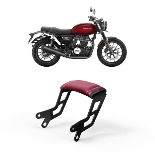 Auto Infinity® Grab Rail with Comfort Cushion Compatible with Honda CB350-RS (Red, Pack of 1)