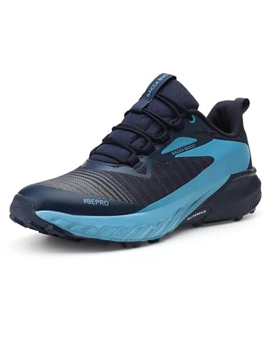 Bacca Bucci TrekZON Men’s Outdoor Trekking & Trail Running Shoes with AllTerraX Grip Outsole Carbon Navy Blue UK 10