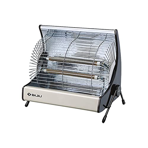 Bajaj Deluxe 2000 Watts Halogen Room Heater | ISI Approved | Adjustable Thermostat | 2 Heat Settings | 2 Yr Warranty 【Multicolor】