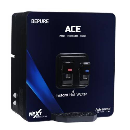 BePure Ace ISI Certified RO+UV+UF Water Purifier, 9L Storage, Hot & Normal Water Purifier, Copper Alkaline Technology, 8-Stage Purification, Suitable up to 3000 ppm TDS