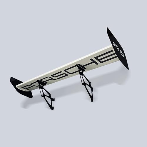 bestofCRAFT GT4 RS Spoiler Shelf – Wall Mounted Car Spoiler Shelf for Home, Office, Garage | Race Car Inspired Display Shelf | Automotive Decor, Motorsports Furniture (White)