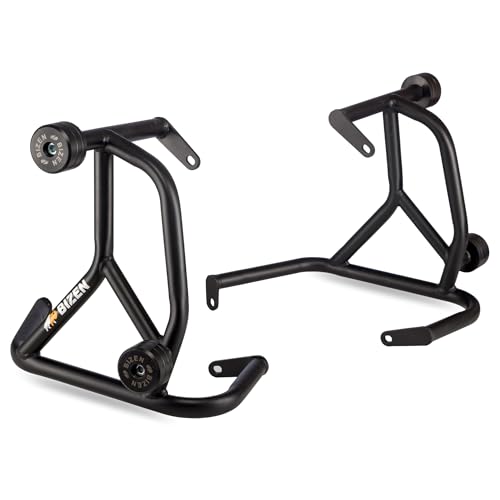 Bizen CB350 RS Premium Crash Guard with Double Frame Sliders - Black (Fits Honda CB350/ CB350 Classic/ CB350 H’Ness / CB350 RS)