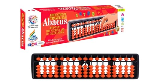 BKDT Marketing Educational Abacus 17 Rods for Kids Early Math Skills for Kids to Learn to Count, Add & Subtract with Beads - Mathematics Tool kit -Abacus Toys- Festival Gifts,Diwali Gift
