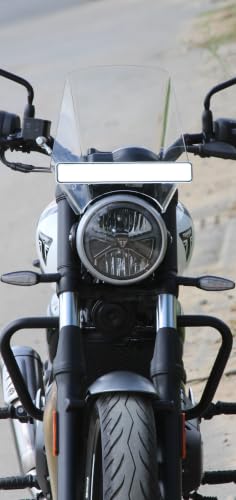 BLAZECARVE Motorcycle Windshield for Triumph Scrambler and Speed Models/Durable Acrylic Clear Windscreen, High Visibility Front Wind Deflector Shield