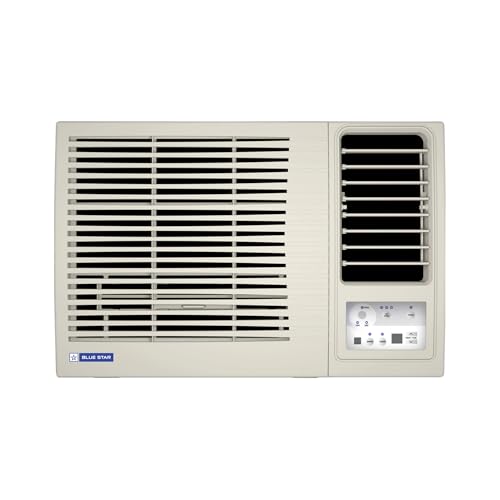 Blue Star 0.8 Ton 2 Star, New Star Rated, Window AC (Copper, 2 Way Swing, Multi Sensors, Blue Fins, Self Diagnosis, WFA209LXU, White)
