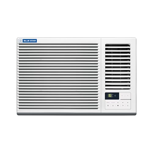 Blue Star 1.5 Ton 3 Star, New Star Rated, Inverter Window AC (Copper, 2 Way Swing, Multi Sensors, Blue Fins, Self Diagnosis, WIA318GXU, White)