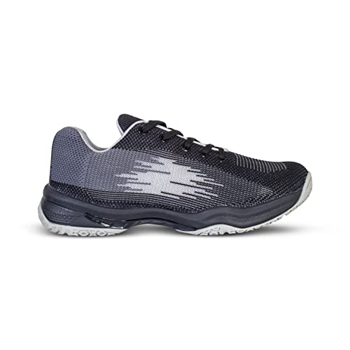 Boldfit Badminton Shoes for Man Lightweight Non Marking Shoes for Badminton Breathable Anti Skid Shoe for Man Shuttle Non Marking Indoor Shoes for Pickleball, Tennis, Padel Black