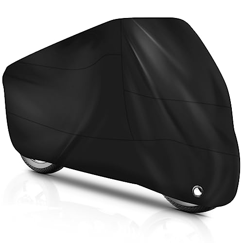 Brencco Motorcycle Cover Waterproof, Dustproof And UV Protected for Motorcycle Cover, Black, Standard Size, Minimalistic, Black, One Size, Minimalistic