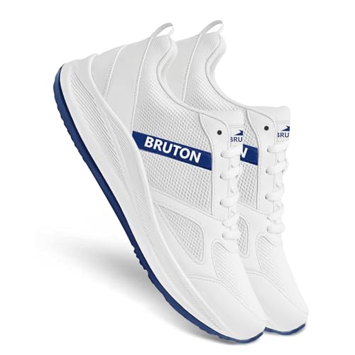 BRUTON 830 EVA Lite Running Sport Shoes for Men-White, Size- 7