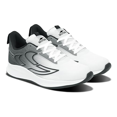 BRUTON EVA Lite Sneakers Casual Shoes Walking Shoes for Men-White, UK 8