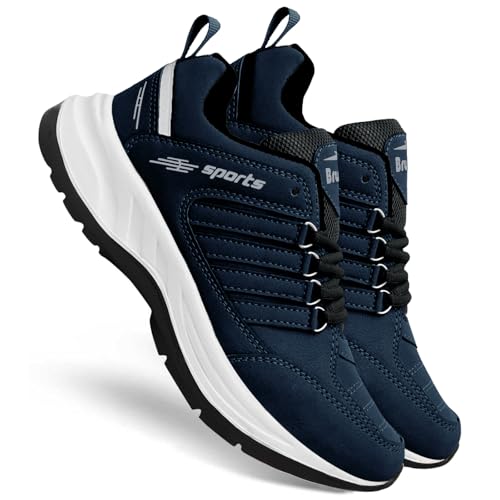 BRUTON EVA Lite Sport Shoes Running Shoes for Men- Blue, UK 8