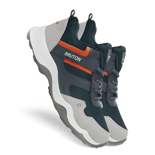 BRUTON EVA Lite Sport Shoes Running Shoes for Men- Grey, Size UK 8