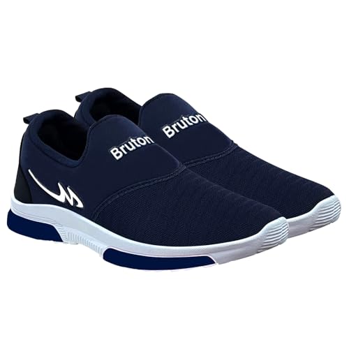BRUTON Trendy Gym Shoes | Sports Shoes | Running Shoes for Men- Blue, Size : 10