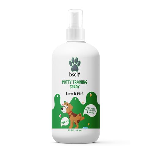 Bscly Dog Potty Training Spray for Puppy, Lime & Mint Pee Spray for Dogs & Cats, Indoor & Outdoor Toilet Training Aid, No More Marking, 500ml