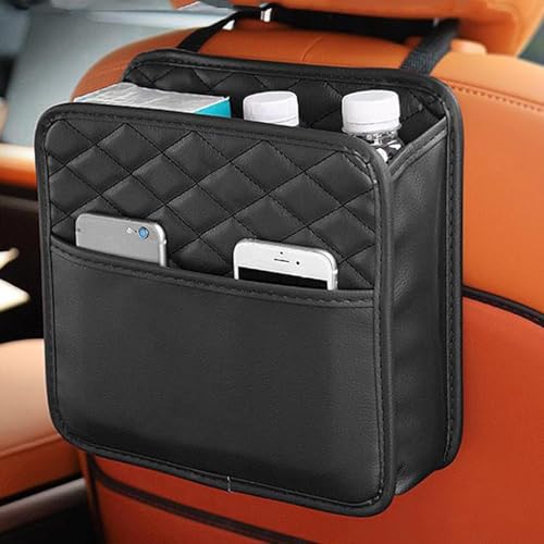 Car Back Seat Organizer - Multi-Pocket Hanging Storage for Backseat of Car, SUV & Van - Durable & Waterproof, Includes Cup Holder, Tablet Holder & Tissue Box Holder