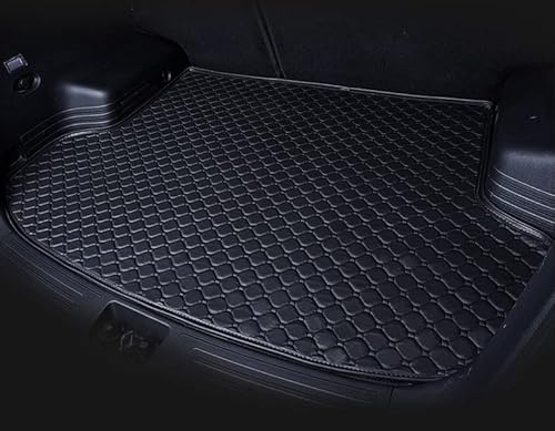 Car Boot Mat for Maruti Suzuki Wagon R 2014-2018 | Car Trunk Mat | Faux Leather Mat for Full Dicky Coverage | Anti-Slip |Trunk Liner for All Weather | 7 Layer Protection | (Black with Black)
