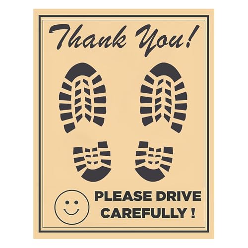 Car Disposable Foot Mat Universal Car Floor Mat Paper Disposable Car Foot Sheets for All Cars, Trucks, SUV (Set of 50, Brown, 41 x 53 cm)