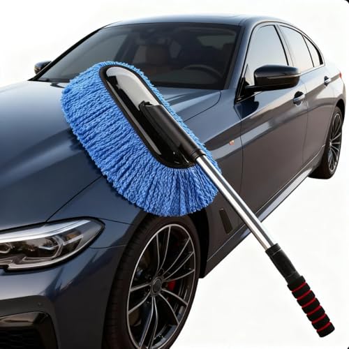 Car Duster Interior, Car Duster Exterior for Dust Brush Mini Blue Stretchable