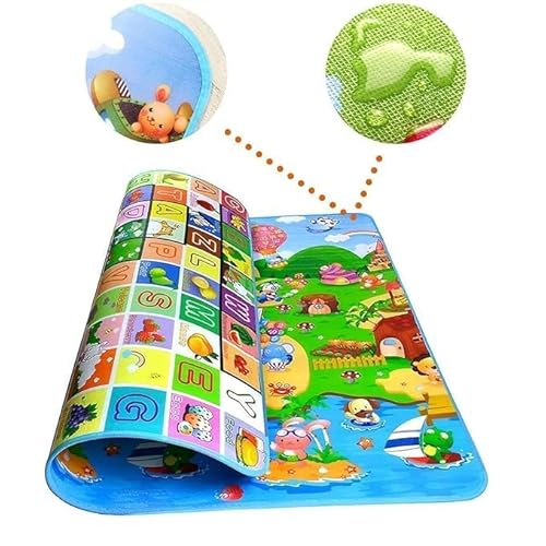 Care24 Double Sided Water Proof Baby Play Mat, Play Mats for Kids Large Size, Baby Carpet, Play Mat Crawling Baby (Large) (Size 5 Feet X 4 Feet)