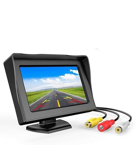 Carzex 4.3 Inch Universal TFT LCD Monitor Display for Car Dashboard Screen Rear View Monitor Only for Reverse Parking Camera (4.3 INCH Screen ONLY)