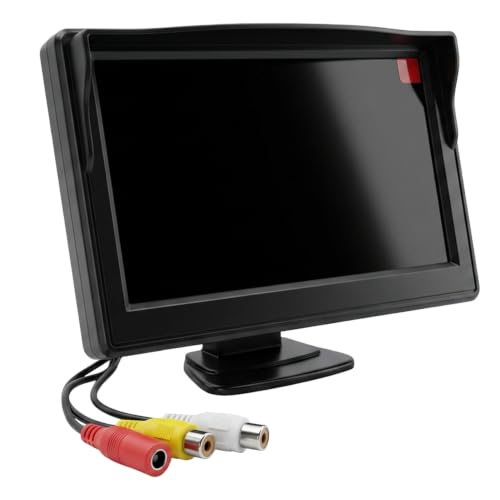 Carzex 5 Inch Universal TFT LCD Monitor Display for Car Dashboard Screen Rear View Monitor Only for Reverse Parking Camera (5 INCH Screen)