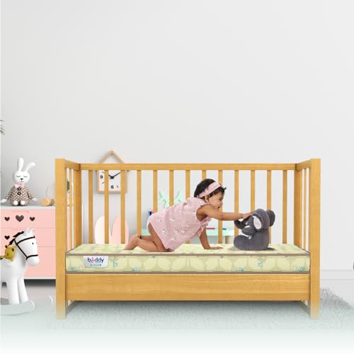 Centuary Mattresses Beddy Blossom,Natural Coir Mattress,Crib Mattress for Baby,Small Mattress for Kids,Firm Mattress for Kids,Baby Cot Mattress | Free Waterproof Protector (100 * 56 * 10 cm)