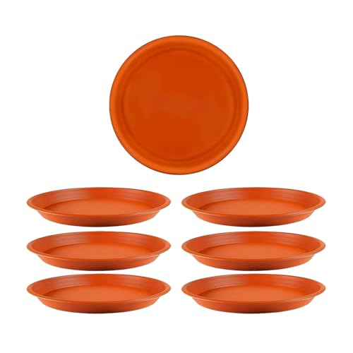 CINAGRO 4.5-Inch Round Bottom Trays, Pack of 6, Fits 4/6 inch Round Pots