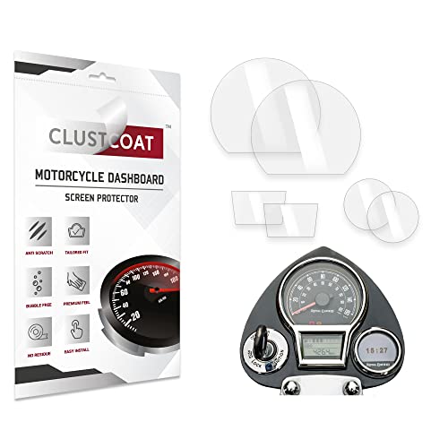 CLUSTCOAT ULTRA CLEAR Motorcycle Dashboard Instrument Cluster Screen Protector for Royal Enfield Reborn Classic 350 2022+ / Bullet 350 2023+ (Non Tripper Model) / Classic 650 2025+ (2 pcs)