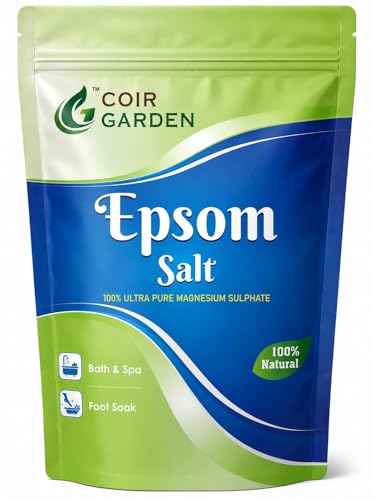 Coir Garden Epsom Salt 1 Kg for Foot Soak, Bath & Wellness – Pure Magnesium Sulfate Bath Salt for Relaxation, Muscle Relief, Self Care, Plants & Gardening