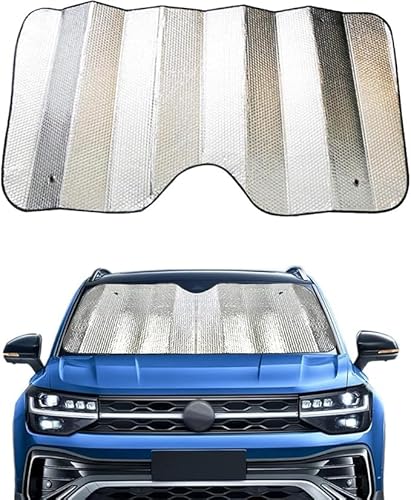 Coku New 2026 Universal Car Windshield Sun Shade Cover, Front Windshield Sun Protector for UV Rays & Heat, Windscreen Sunshades to Keep Your car Cool, Car Shield for Sun Heat for All Cars
