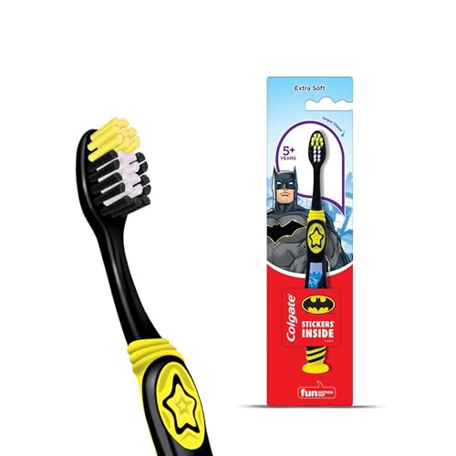 Colgate Kid's Extra Soft Toothbrush with Tongue Cleaner Kid - Manual, Multicolor 1 Pc