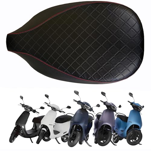 Compatible with Ola Electric Seat Cover for S1 Pro, S1 Air, S1X+ | Generation 1&2 | Waterproof Faux Leather | with Installation Guide | Premium Fabric | Verified Quality | Anti-Slip