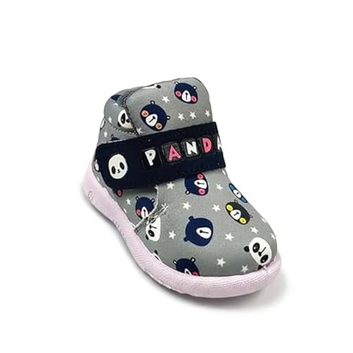 Coolz Kids Chu-Chu Sound Musical Shoes Bobdog-2 for Baby Boys and Baby Girls 1-2.5 yrs (Grey, 12 Months)
