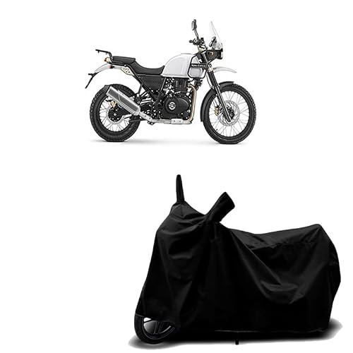 COVER MART Motorcycle Bike Cover Compatible for Royal Enfield Himalayan BS6 – Water Resistant, Dustproof, UV Protection for Indoor/Outdoor Parking, Full Body [Black Color]