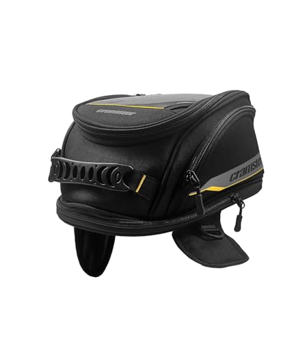 Cramster Beetle V2 Tank Bag 9L - Durable Polyester Fabric | Genuine 3M Reflective Panels | Genuine YKK Zippers - Black