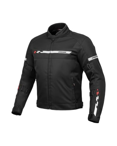 Cramster Viper Jacket - Motorcycle Riding Jacket | Impact Protection | Abrasion Resistance - Black, Large