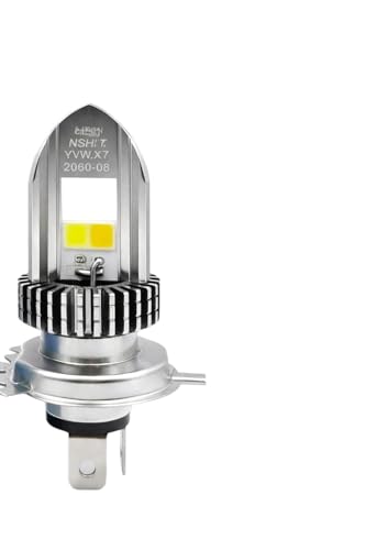 CREZYSKY H4 LED Headlight Bulb for Motorbikes | White/Yellow Dual Color Light | High Brightness Bike Headlamp Bulb (Pack of 1) (HeadLight lamp)