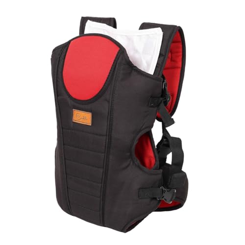 Cudli 4 in 1 Baby Carrier for Newborn to Toddler | Ergonomic Front and Back Facing Baby Sling with Padded Straps | Hands Free Baby Carry Bag for Infants 0–3 Years (Red)