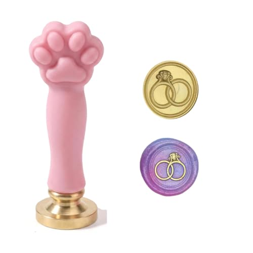 Curated Cart Wax Seal Stamp Kit – 1 Ring Brass Head with Plastic Handle | Vintage Gift Box Packaging | Ideal for Cards, Envelopes, Letters, Invitations