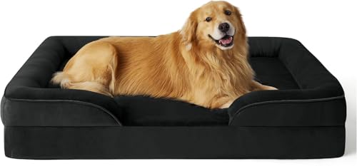 Cutepups Orthopedic Dog Bed Comfortable Dog Mattress for Sleeping, Washable pet Bed for Dogs (Only Black, S)