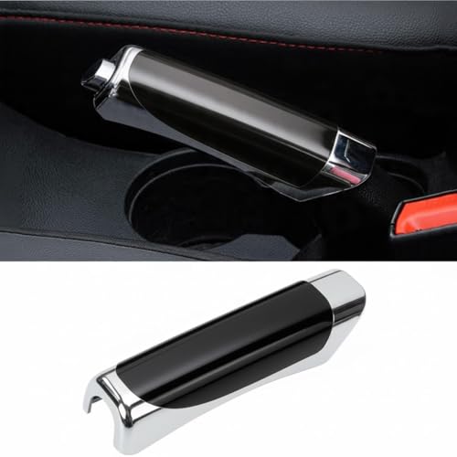 DASHDYNAMOCarbon Fibre Car Handbrake Cover | Anti Slip Car Handbrake Protector Grip | Interior Car Accessory | Parking Brake Cap with Grip | Universal Fit for Hondaa Amazee (Black Color)