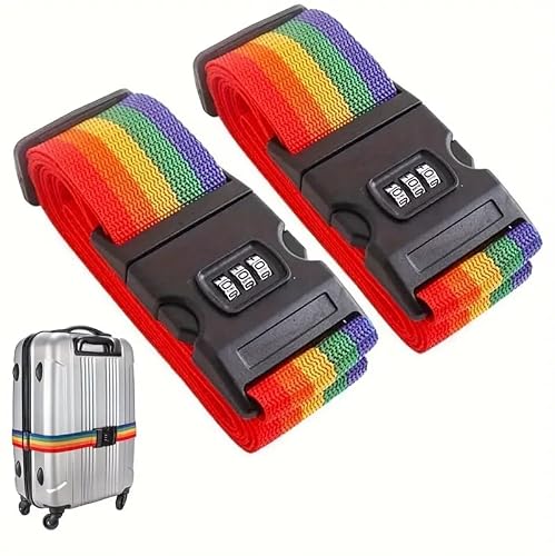 Dayalu Luggage Strap for Suitcases, Trolleys and All Kind of Luggages, Protect Your Luggage (2 Pcs, Lock)