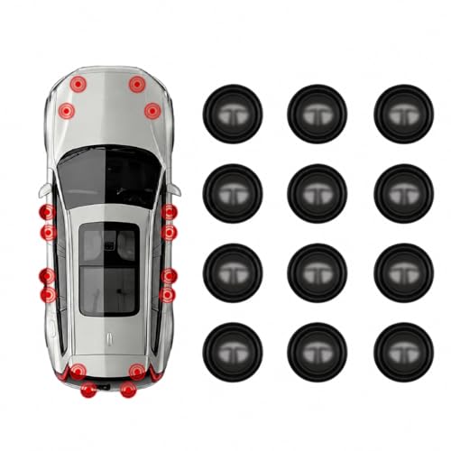 DAZZLIQ 12 pcs Rubber Car Door Shock Absorber Protection Stickers Car Door Noise Reducer Shock Protector for Nexon, Punch, Harrier, Indigo, Safari, Altroz, Tigor Car Accessories