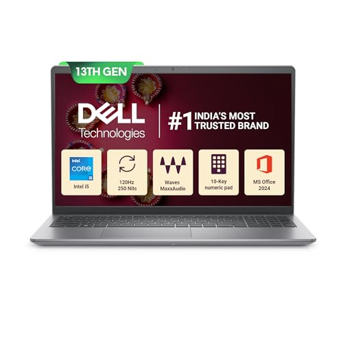 Dell 15, 13th Gen Intel Core i5-1334U (16GB DDR4, 512GB SSD) Anti-Glare FHD 15.6