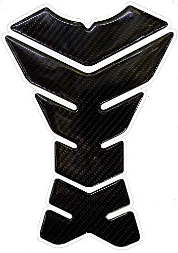 Detachi Motorcycle Universal Tank Pad Sticker for All Bikes (Carbon Black) (Epoxy Material)