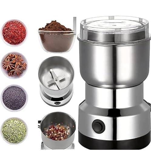 DHRUDEEP Nima Mixer Grinder Smash Machine Stainless Steel Multifunctional Electric Grinder & Chopper Dried Spice Hurbal Masala Coffee Beans, Nuts & Grains, Powerful Motor Blender (Steel)