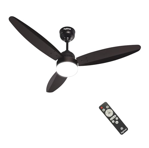 DIGISMART Autum Mark 1 1200mm BLDC Ceiling Fan with Remote | BEE 5 Star Rated | 28W Energy Saving | 3 Blade High Speed | Low Noise | LED Indicator | Smoke Brown | 5 Year Warranty